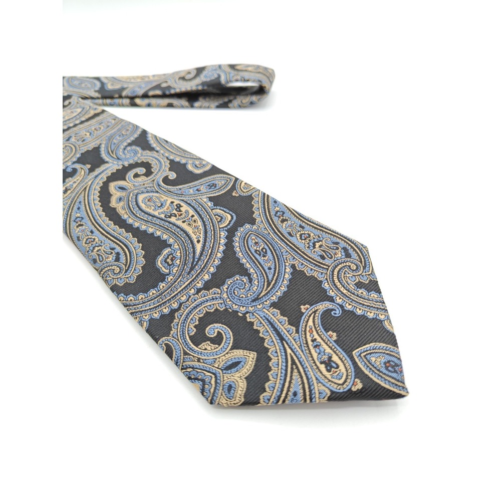 Phillips Handmade Silk Tie Mens Multicolor Paisley USA 58x3.625
